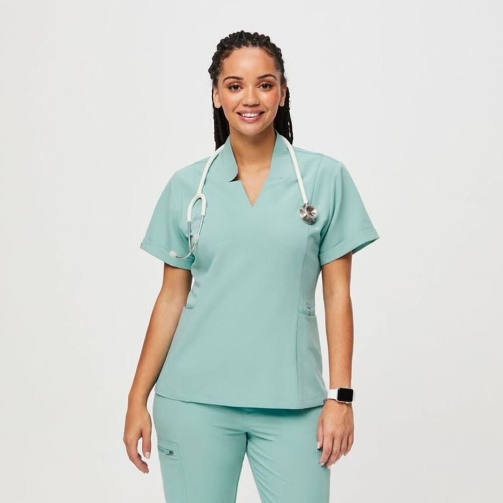 FIGS XS SEA GLASS INALA SLIM TOP NEW IN BAG